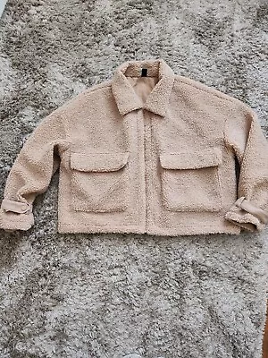Buy Teddy Jacket. Zip Up. Tan. Lightweight. Lined. Size M. L23 .  Worn Once.  • 14.99£