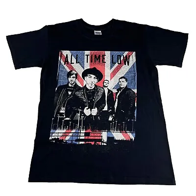 Buy Rare All Time Low 2015 UK Tour Graphic Print T-shirt Medium Gildan Ringspun VGC • 11.95£