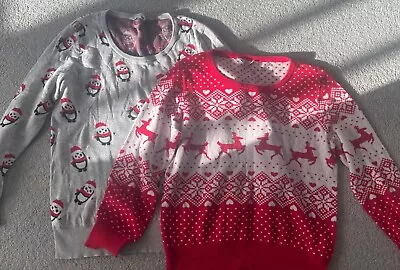 Buy 2X Christmas Jumpers Peacocks Size 20 And Size 18 Although Both Fit More 18 • 10£