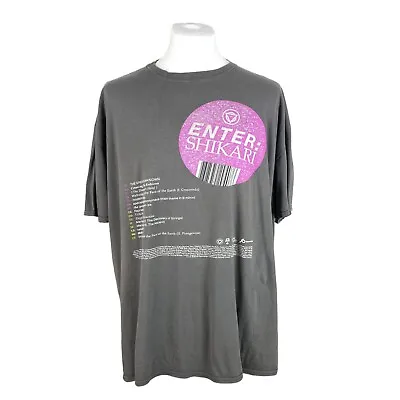 Buy Enter Shikari T Shirt XXXL Grey Metal Band T Shirt Rock Band Tee 2000s Oversized • 35£