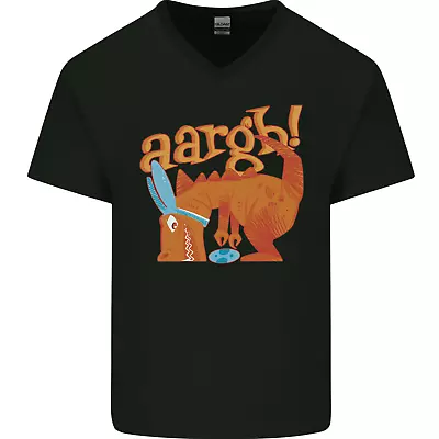 Buy Easter Egg T-Rex As A Bunny Dinosaur Funny Mens V-Neck Cotton T-Shirt • 9.99£