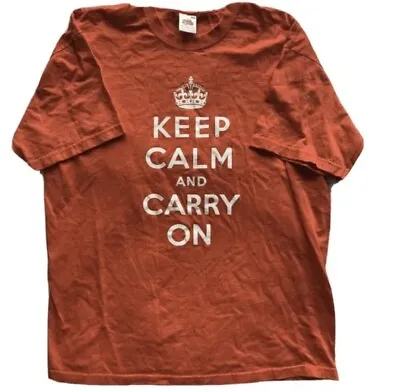 Buy Keep Calm And Carry On Novelty British T-Shirt • 9.99£