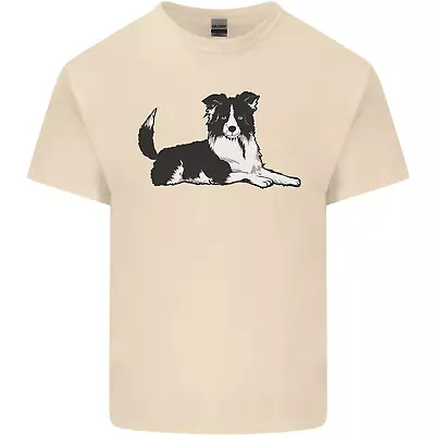 Buy A Border Collie Dog Lying Down Mens Cotton T-Shirt Tee Top • 11.75£