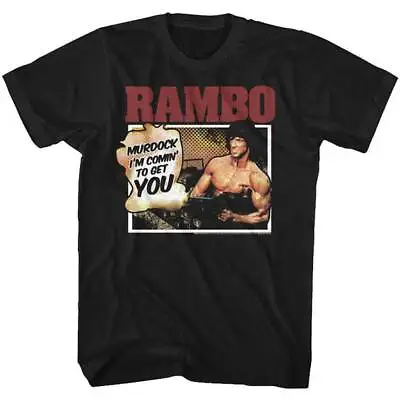 Buy Rambo First Blood Murdock I'm Comin To Get YOU Men's T Shirt 80's Movie Merch • 38.46£