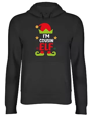 Buy I'm The Cousin Elf Christmas Xmas Mens Womens Hooded Top Hoodie Gift • 17.99£