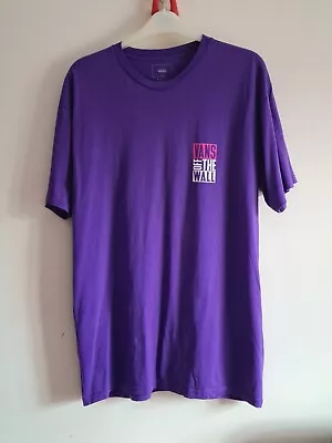 Buy Vans Off The Wall T-shirt Purple With Print On Front And Back. Size L • 5£