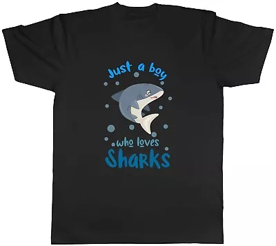 Buy Boy Who Loves Sharks Mens T-Shirt Marine Biology Ocean Sealife Unisex Tee Gift • 8.99£