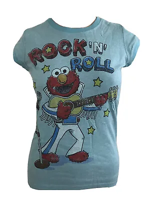 Buy Sesame Street Rare Cotton Elmo Retro Rock Star Elvis Tee Uk 8 Eu 36 Small Bnwt • 17.99£