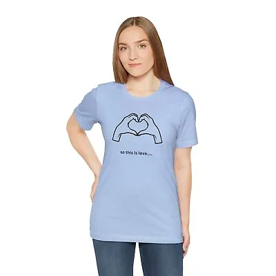 Buy So This Is Love Tshirt, Heart Symbol Shirt, Valentine's Day Shirt, Cute Love Tee • 18.42£