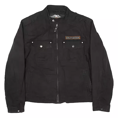 Buy HARLEY DAVIDSON Mens Biker Jacket Black L • 84.99£