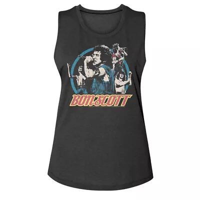 Buy ACDC Bon Scott Image Collage On Stage Women's Muscle Tank T Shirt Rock Music • 42.28£
