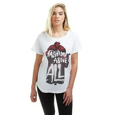 Buy Disney Ladies Cruella De Vil Fashion T-shirt White S - XL Official • 10.49£