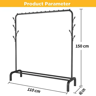 Buy Heavy Duty Clothes Rail Rack Garment Hanging Display Stand Shoes Storage Shelve • 13.99£