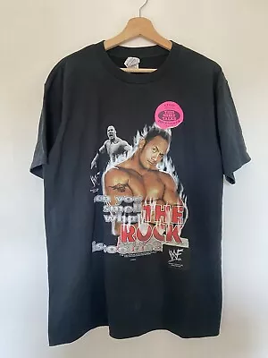Buy 1999 Vintage The Rock WWF T-Shirt With Voice Box • 175£