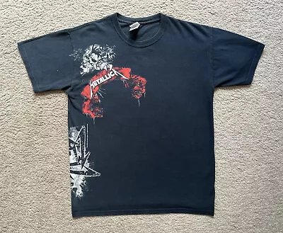 Buy Metallica 2008 Skull Graphic Band T Shirt - Black Medium M Mens • 14.99£