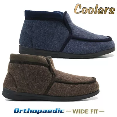 Buy Mens Diabetic Orthopaedic Winter Warm Wool Zip Wide Shoes Slippers Boots Size • 7.95£