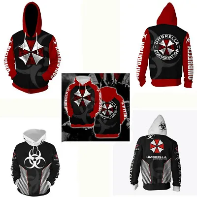 Buy Resident Evil Umbrella 3D Printed Cosplay Hoodie Sweatshirt Pullover Jacket Coat • 21.59£