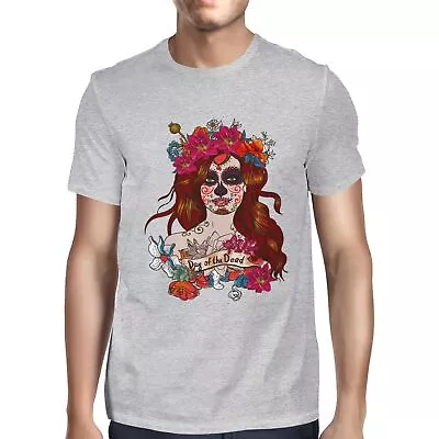 Buy 1Tee Mens Day Of The Dead Mexican Sugar Skull Woman T-Shirt • 7.99£