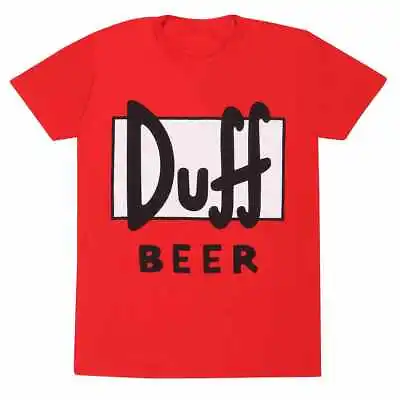 Buy Duff Beer T-Shirt The Simpsons Homer Official New Red • 13.95£