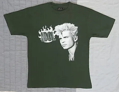 Buy BILLY IDOL 2010 Tour Vintage 2-sided NEW OLD STOCK Green MEDIUM T-shirt Lp Cd • 28.87£