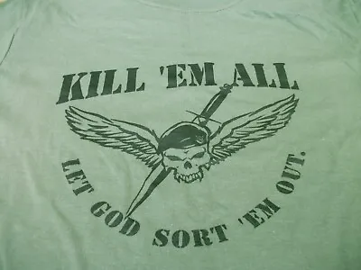 Buy KILL EM ALL ARMY SPECIAL FORCES T-SHIRT All Sizes SAS SEALS AIRBORNE • 9.99£