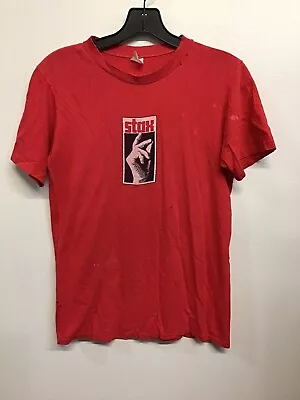 Buy Vintage Stax Records Is Bax Thrashed Red Single Stich T-shirt Men’s Size Medium • 9.26£