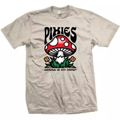 Buy Pixies Unisex T-Shirt: Mindshroom  -  White Cotton • 18.99£
