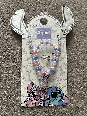 Buy Disney Lilo & Stitch Jewelry Set Necklace Ring Piece Set Primark BNWT • 5.99£