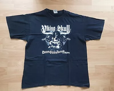 Buy Viking Skull T-Shirt 'Doom Gloom Heartache & Whiskey' White Size Large  (54) • 11£