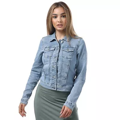 Buy Women's Jacket Only Wonder Regular Fit Denim Button Up In Blue • 29.99£