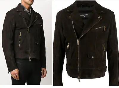 Buy DSQUARED2 Suede Leather Biker Style Jacket Iconic Blouson Jacket BNWT M • 1,941.56£