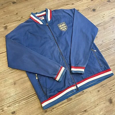 Buy Retro England UMBRO Football Navy Blue 1966 World Cup Jacket Mens Size XL RARE • 54.99£
