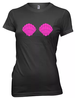 Buy Mermaid Shells Beach Boobies Funny Womens Ladies T-Shirt • 11.99£