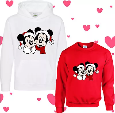 Buy Christmas Mickey Minnie Hoodie, Disney Christmas Jumper, Unisex Hood Top • 19.99£