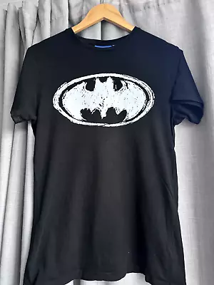 Buy Official BATMAN Tshirt Black With Logo 10-12Y • 3.95£