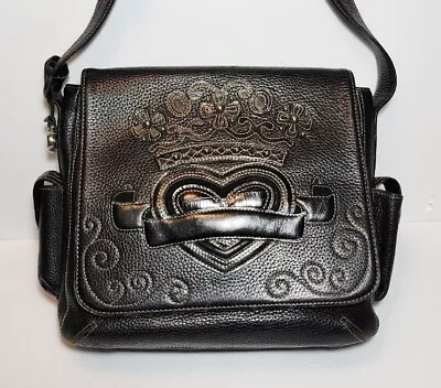 Buy Brighton Masterpiece Queen Of Hearts Embroidered Embellished Saddelbag Crossbody • 226.39£