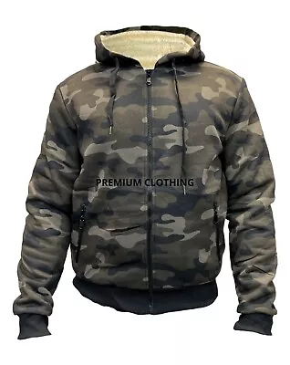 Buy FLEECE LINED Ex Store Mens Sherpa Thermal Hooded Fur Jackets Thick EXTRA Warm 24 • 12.99£