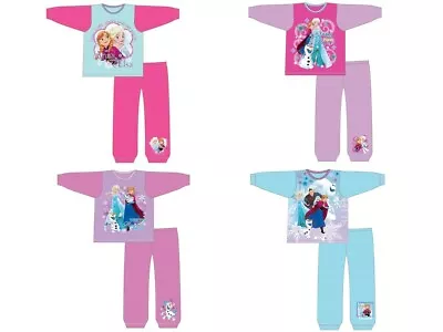 Buy Girls Frozen Pyjamas Kids Anna Elsa Nightwear 12 Months To 5 Years Pink Olaf • 9.99£