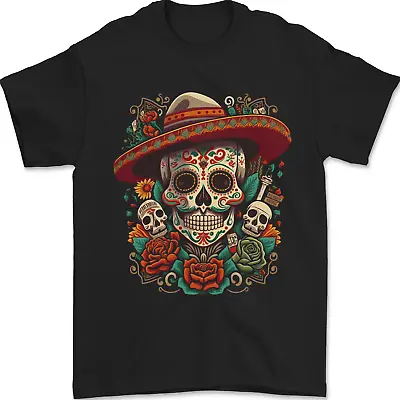 Buy Los Muertow Sugar Skull Day Of The Dead Mens T-Shirt 100% Cotton • 8.49£