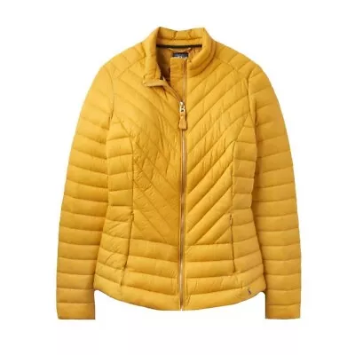 Buy Joules Women's Elodie Quilted Jacket In Antique Gold Mustard - UK 12 VGC • 20£