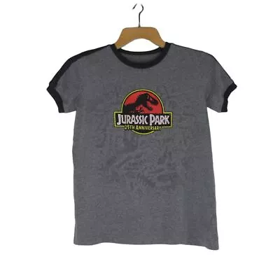 Buy Universal Studios Jurassic Park Boy's 25th Anniversary T-Shirt Size XL Gray • 9.92£