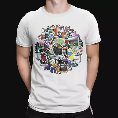 Buy Among US Circle T-Shirt - Funny Gamer Kids Retro Cool Game Player Tee Gift TV  • 8.39£