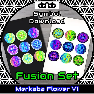 Buy Merkaba Flower V1 Fusion Set - Symbol - SVG PNG JPG PDF PSD AI EPS [2D Download] • 3.61£