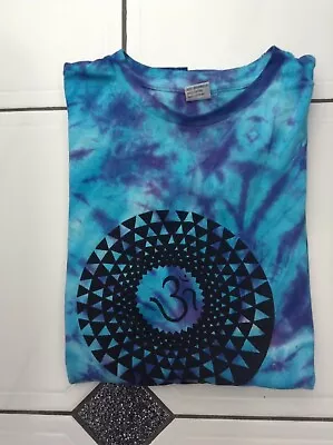 Buy T-Shirt - Turquoise And Purple Mix Abstract Logo T-Shirt Size S • 9.99£