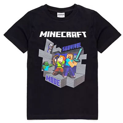 Buy Minecraft Childrens/Kids Survival Mode T-Shirt NS6780 • 9.60£