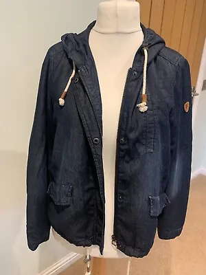 Buy Only Blue Denim Hooded Jacket Size L /12-14 • 12£