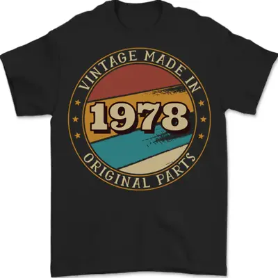 Buy 45th Birthday Vintage Made In 1978 Mens T-Shirt 100% Cotton • 8.49£
