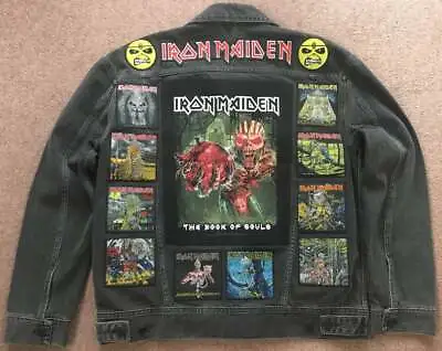 Buy Fully Laden Iron Maiden Denim Cut-Off Battle Jacket Vest : Vintage Grey Edition • 225£