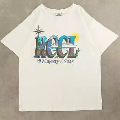 Buy Vintage 90s Majesty Of The Sea Single Stitch Graphic T-Shirt XL Men's White • 28£