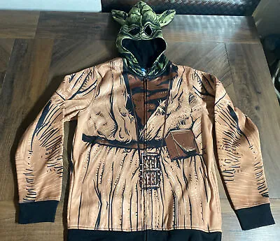 Buy Star Wars Yoda Grogu Costume Hoodie Youth XL Authentic Disney Full Zip Up • 15.74£